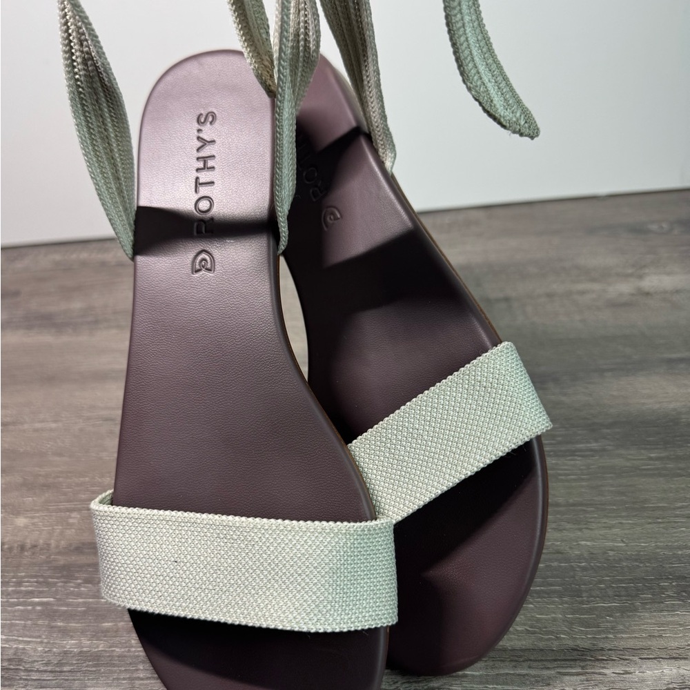 Rothy’s wrap sandals sandcastle women’s size 6.5 EUC - Picture 11 of 13